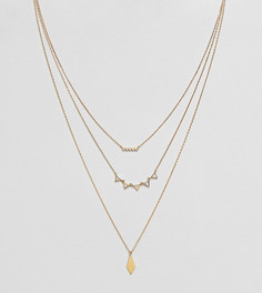 Ярусное ожерелье с геометрическими подвесками Accessorize - Золотой