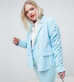 Блейзер со сборками на рукавах Unique 21 Hero - Синий