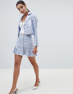 Плиссированная мини-юбка Missguided - Синий