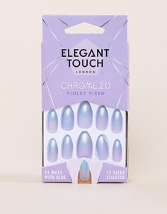 Накладные ногти Elegant Touch Chrome Collection 2.0 Stiletto Violet Vixen - Мульти
