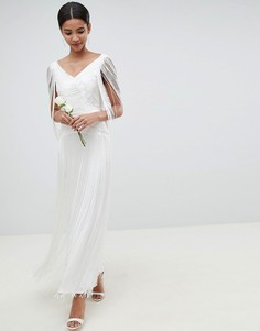 Платье макси с бахромой ASOS EDITION - Белый