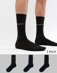 Комплект из 3 пар черных носков Ben Sherman - Черный
