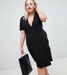 Приталенное платье с запахом Unique 21 Hero - Черный