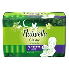 NATURELLA Classic Женские гигиенические прокладки с крылышками Camomile Night Single 7 шт.