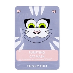ЛЭТУАЛЬ Очищающая маска для лица "Кошка" Funky Fun 1 шт. ЛЭтуаль Selection