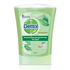 DETTOL Антибактериальное жидкое мыло для диспенсера No Touch с ароматом зеленого чая и имбиря (запасной блок) 250 мл (запасной блок)