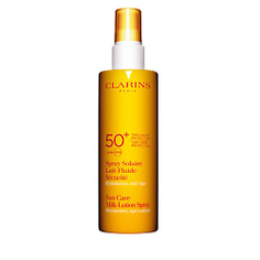 CLARINS Солнцезащитнoе молочко-спрей для лица и тела, предотвращающее старение кожиUVA/UVB50+ 150 мл