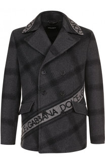 Шерстяной укороченный бушлат Dolce & Gabbana