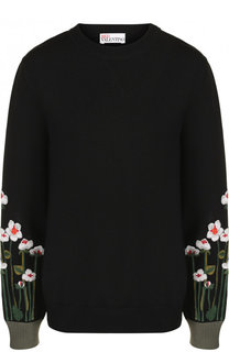 Пуловер с круглым вырезом и декоративной вышивкой REDVALENTINO