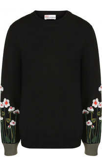 Пуловер с круглым вырезом и декоративной вышивкой REDVALENTINO