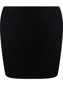 Однотонная шерстяная мини-юбка Saint Laurent