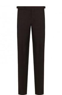 Брюки прямого кроя из смеси шерсти и шелка Ermenegildo Zegna