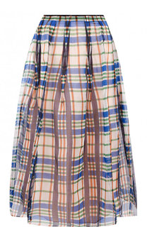 Хлопковая юбка-миди с принтом Marni