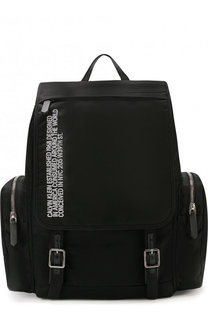 Текстильный рюкзак с внешними карманами на молнии CALVIN KLEIN 205W39NYC