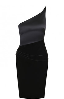 Приталенное мини-платье с открытым плечом Giorgio Armani