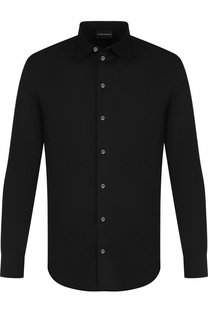 Хлопковая сорочка с воротником кент Emporio Armani