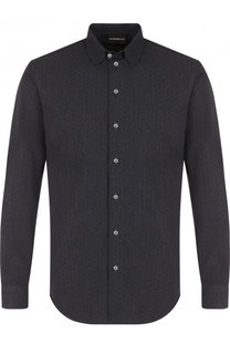 Хлопковая сорочка с воротником кент Emporio Armani