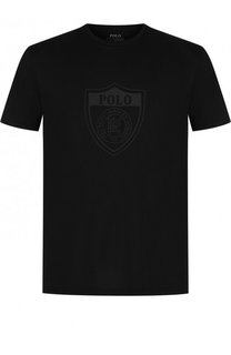 Однотонная футболка с принтом Polo Ralph Lauren