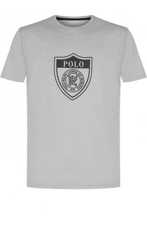 Однотонная футболка с принтом Polo Ralph Lauren