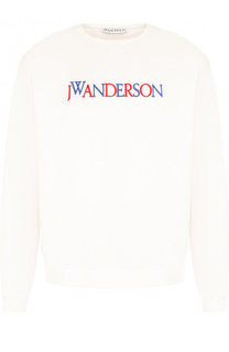 Хлопковый свитшот с вышивкой J.W. Anderson