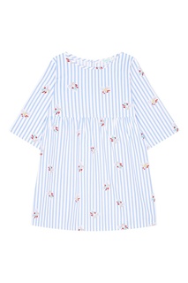 Платье в полоску с принтом Bubbles