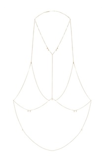 Золотистое колье с цепочками Caviar Jewellery