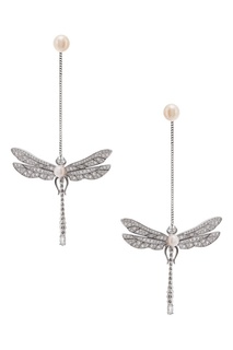 Серебряные серьги с жемчугом и топазами Axenoff Jewellery