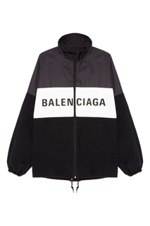 Черная ветровка с логотипом Balenciaga