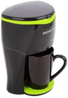 Кофеварка Polaris PCM 0109 (черно-зеленый)