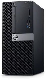 Компьютер DELL Optiplex 7060, Intel Core i7 8700, DDR4 16Гб, 1000Гб, Intel UHD Graphics 630, DVD-RW, Windows 10 Professional, черный и серебристый [7060-6108]