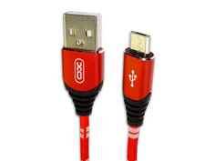 Аксессуар XO USB - MicroUSB 1.0m Red NB29