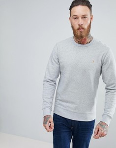 Серый свитшот узкого кроя с круглым вырезом Farah Tim - Серый