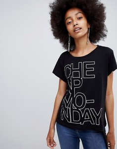 Футболка с логотипом Cheap Monday Concrete - Черный
