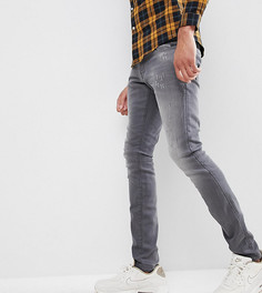 Черные джинсы слим с рваной отделкой G-Star TALL Revend - Серый