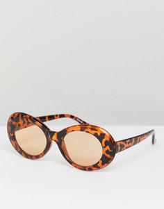 Солнцезащитные очки кошачий глаз в черепаховой оправе Reclaimed Vintage Inspired - Коричневый