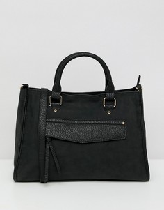 Мягкая сумка-тоут со скрытым карманом ASOS DESIGN - Черный