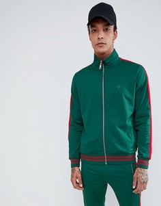 Зеленая спортивная куртка с красными полосками по бокам Criminal Damage - Зеленый