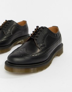 Черные броги из веган-кожи Dr.Martens 3989 - Черный