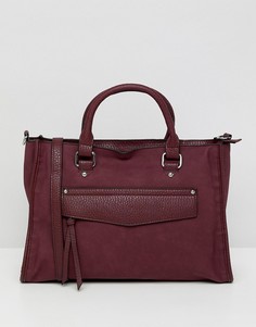 Мягкая сумка-тоут со скрытым карманом ASOS DESIGN - Красный