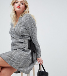 Платье с длинными рукавами и запахом Unique 21 Hero - Серый