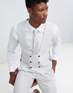 Серый супероблегающий жилет Twisted Tailor - Серый