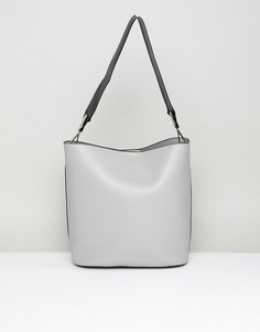 Структурированная сумка на плечо с тканым ремешком Park Lane - Серый