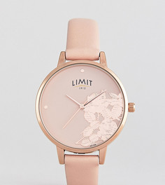 Часы с розовым ремешком из искусственной кожи Limit - Серый