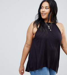 Черный топ на бретельках ASOS DESIGN Curve - Черный