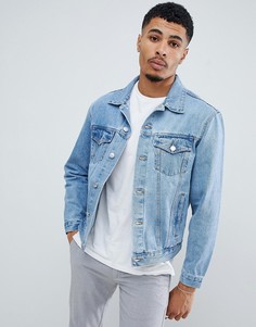 Синяя джинсовая куртка в стиле oversize от New Look - Синий