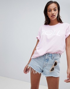 Футболка с надписью Doll PrettyLittleThing - Розовый
