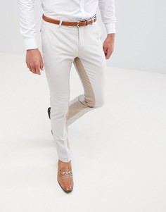 Серые облегающие брюки со вставками Twisted Tailor - Серый