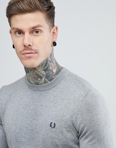 Серый хлопковый джемпер с круглым вырезом Fred Perry - Серый