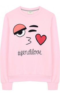 Хлопковый свитшот с принтом Fendi