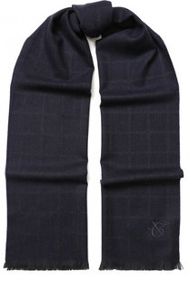 Шерстяной шарф с бахромой Canali